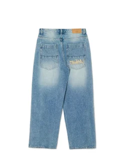Niebieskie jeansy super baggy