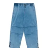 Niebieskie jeansy typu parachute