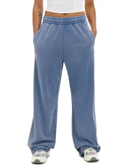 Niebieskie spodnie wide leg