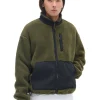 Oliwkowa bluza sherpa