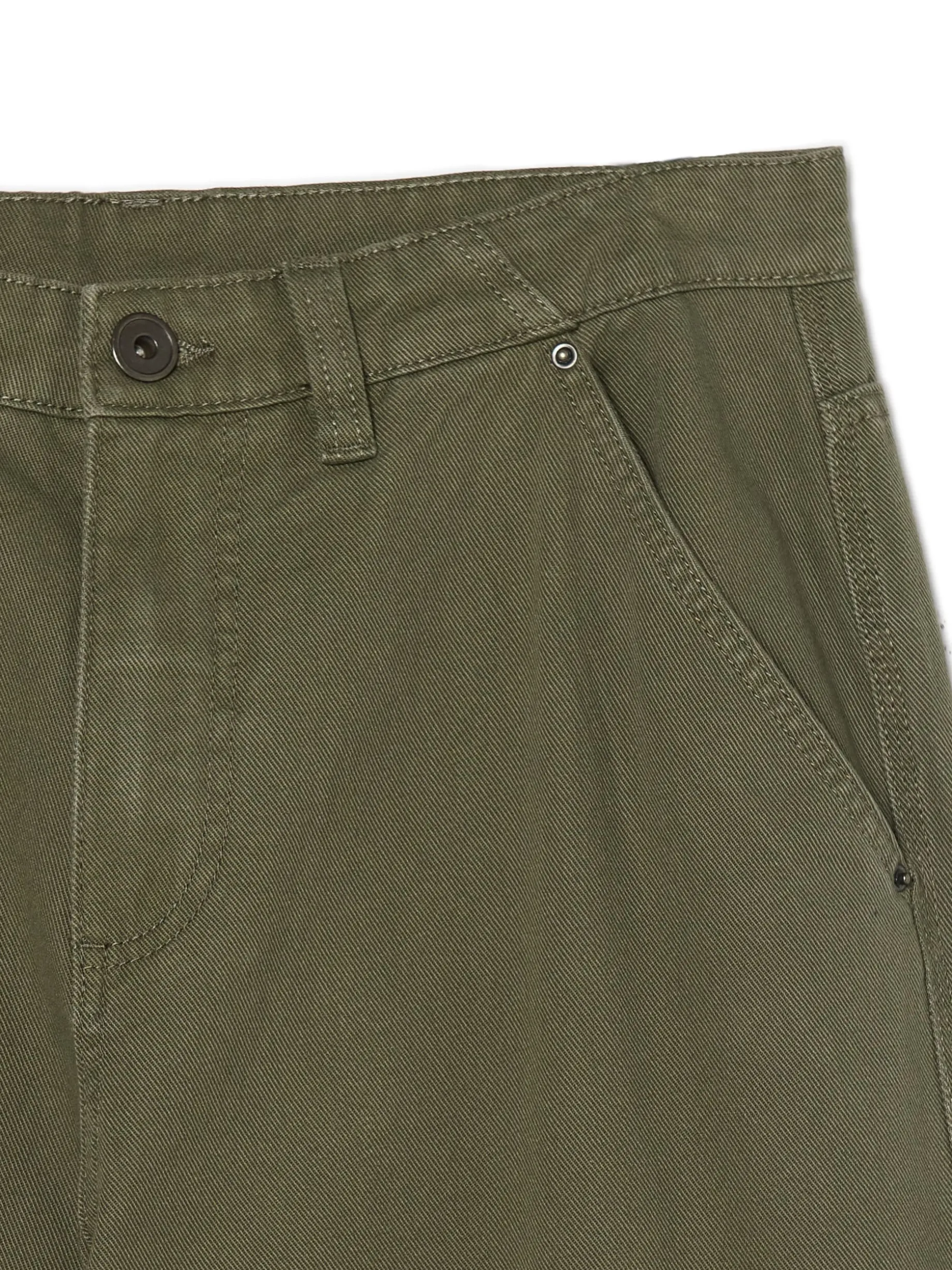 Oliwkowe spodnie wide leg