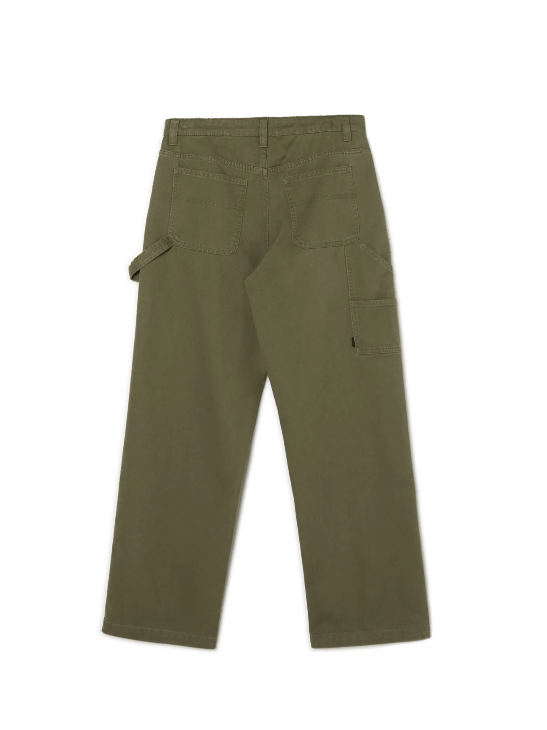 Oliwkowe spodnie wide leg