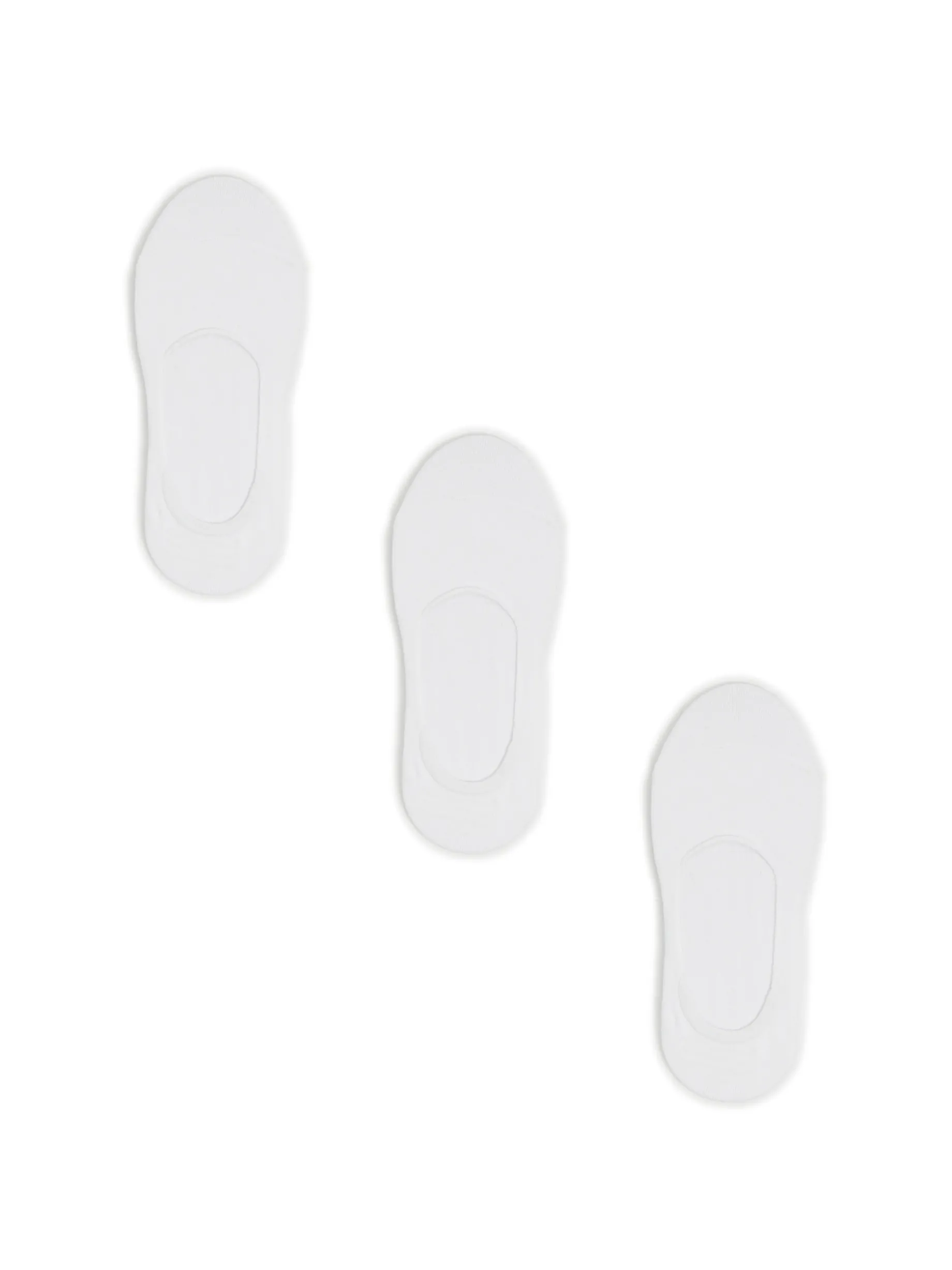 3 pack białych skarpetek stopek