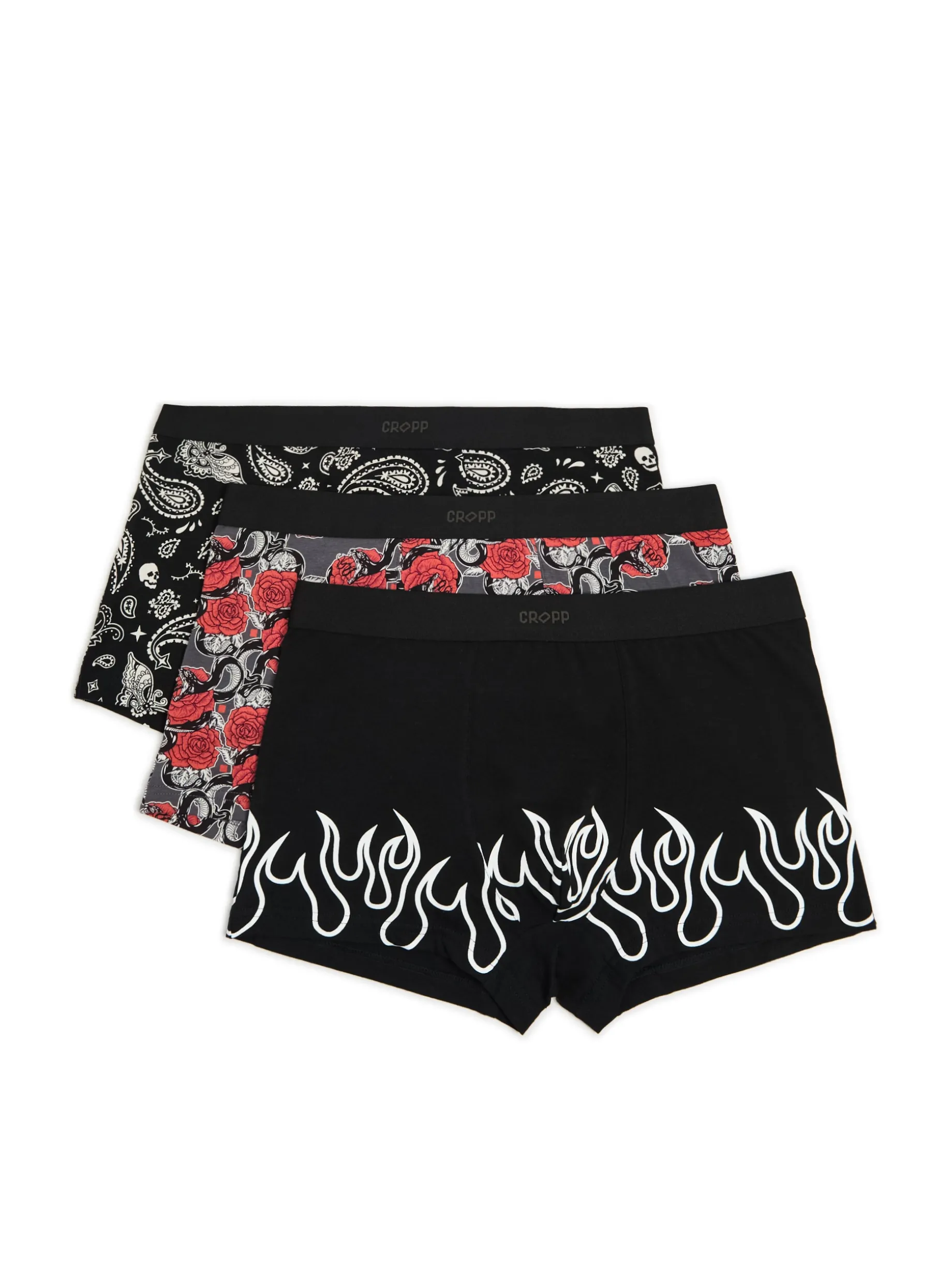 3 pack bokserek w stylu punk rock
