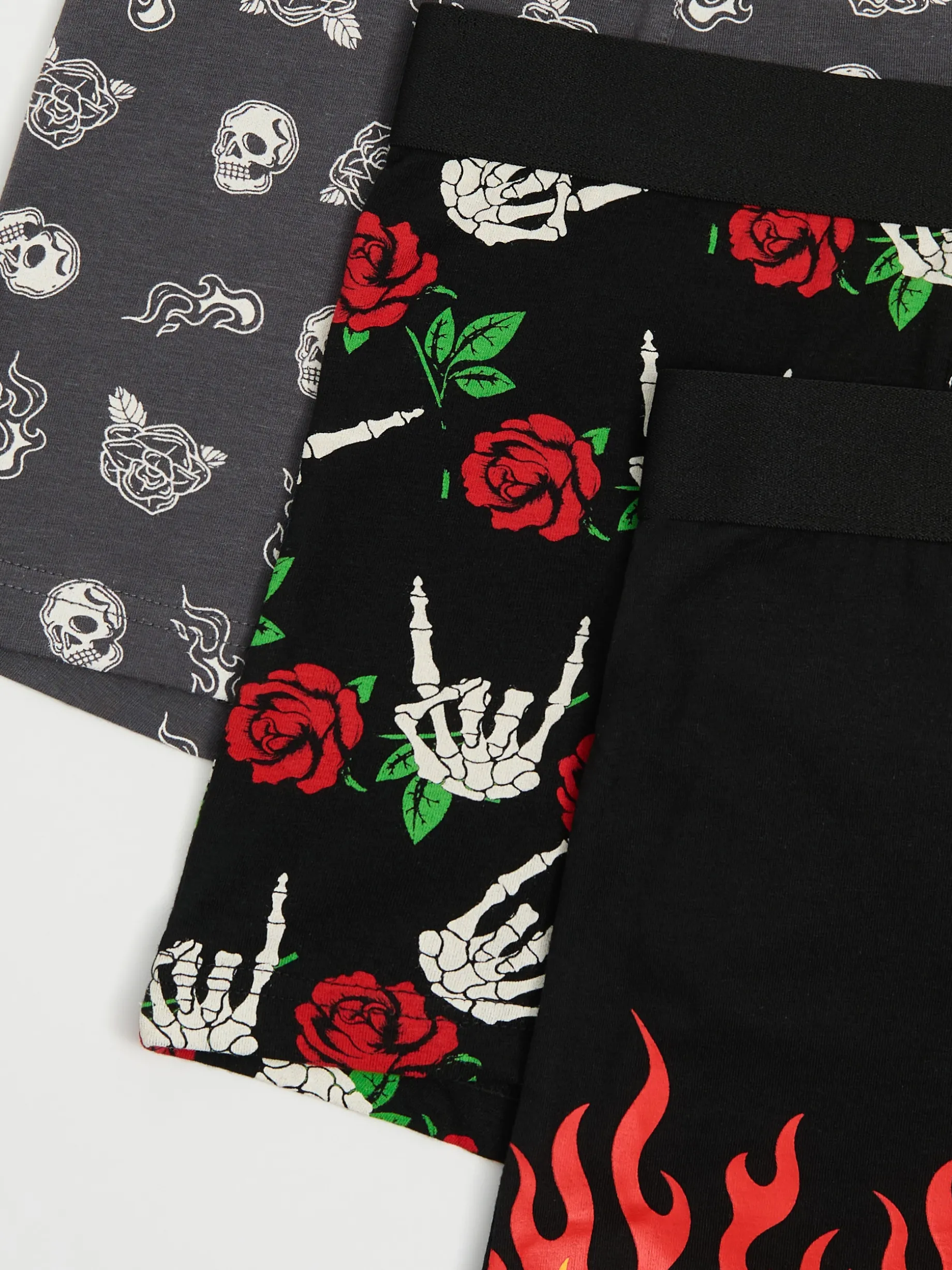 3 pack bokserek z motywem punk rock