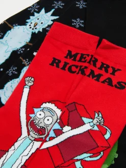 3 pack świątecznych skarpet Rick i Morty