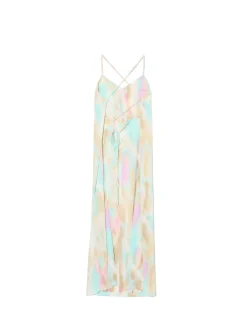 Pastelowa sukienka maxi