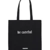 Płócienna czarna torba shopper