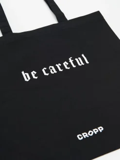 Płócienna czarna torba shopper
