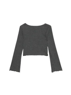 Prążkowana szara koszulka longsleeve