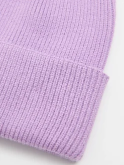 Różówa czapka beanie z dodatkiem wiskozy