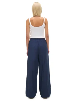 Spodnie wide leg z lampasami
