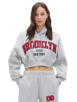Szara bluza crop