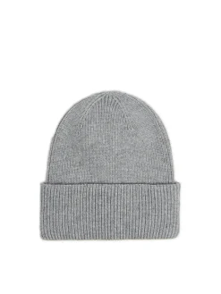 Szara czapka beanie z dodatkiem wiskozy