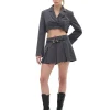 Szara spódnica mini