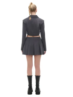 Szara spódnica mini