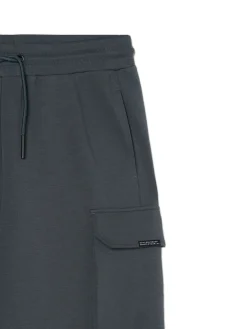 Szare dresowe joggery z kieszeniami