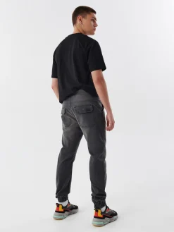 Szare jeansowe joggery