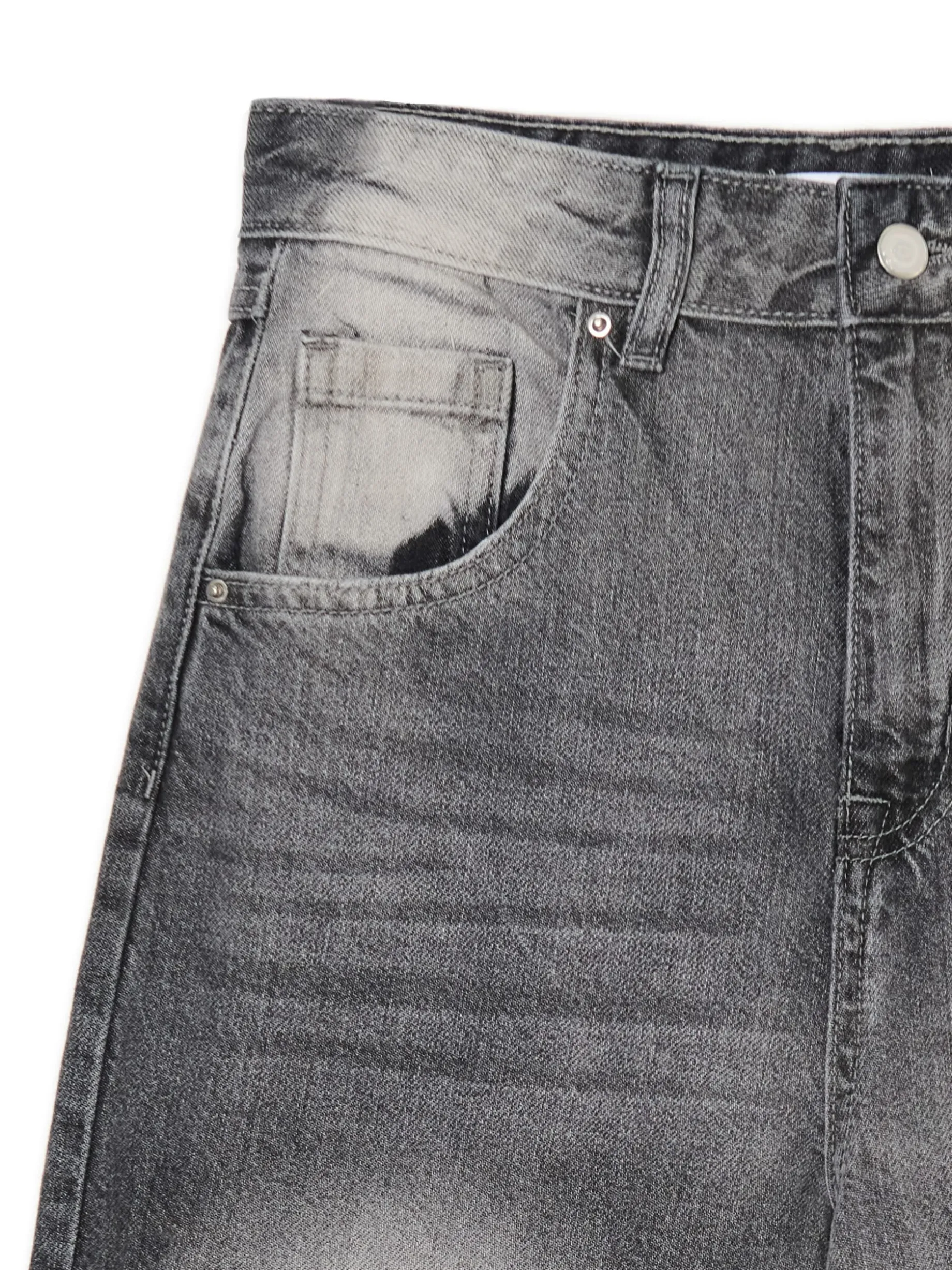 Szare jeansy retro wide leg