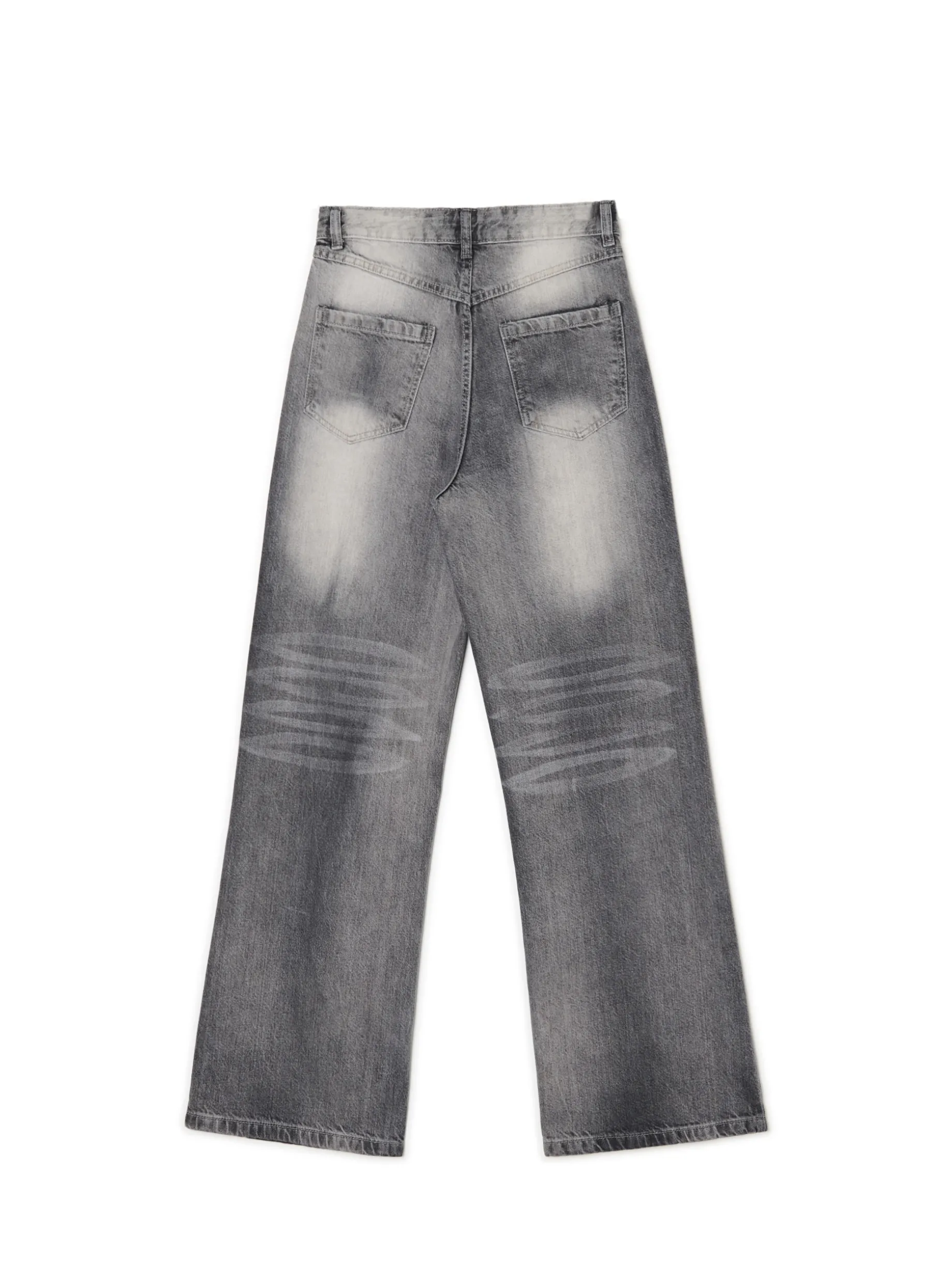 Szare jeansy retro wide leg