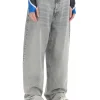 Szare jeansy skater