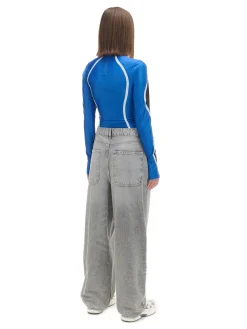 Szare jeansy skater