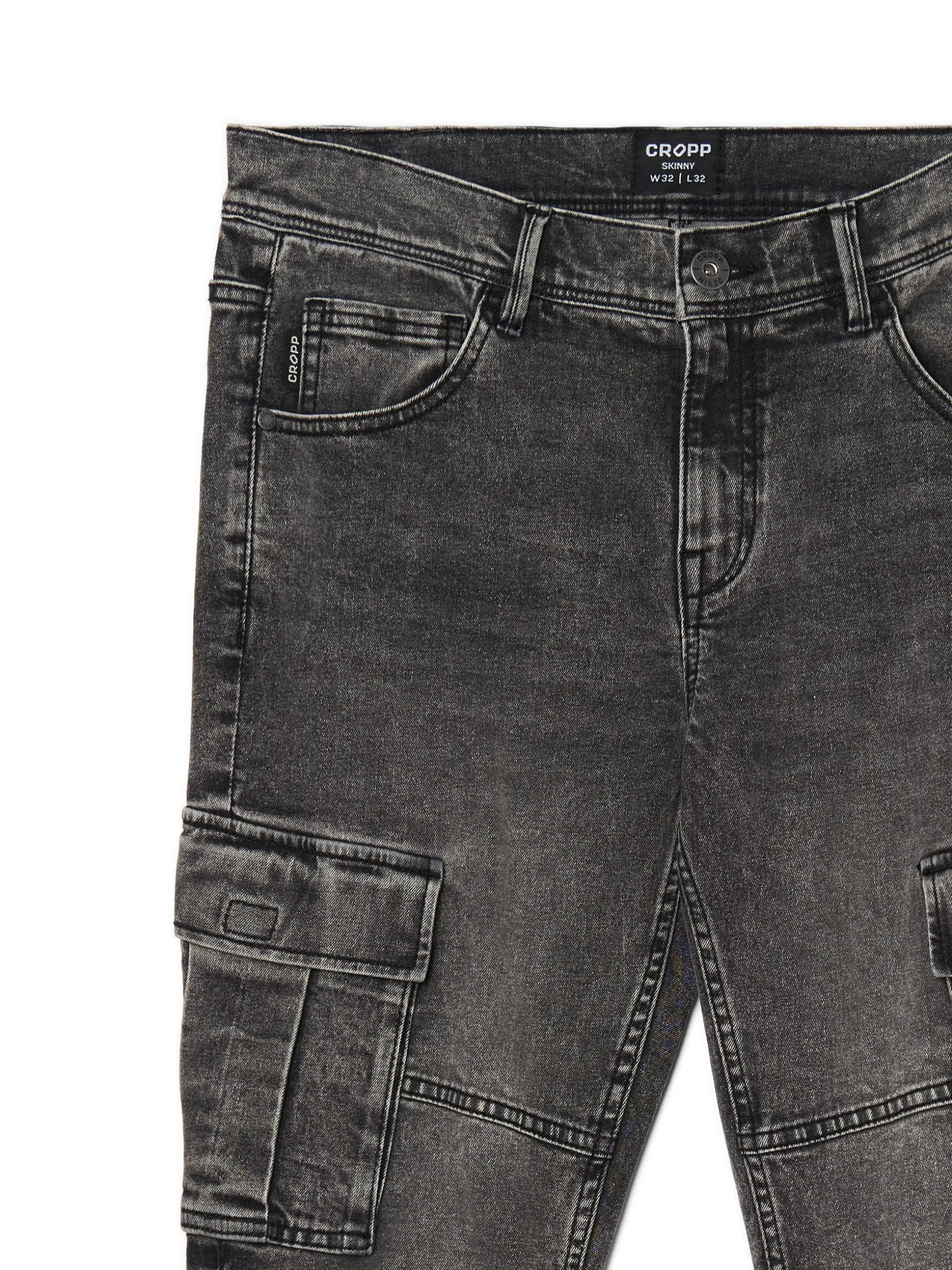 Szare jeansy skinny