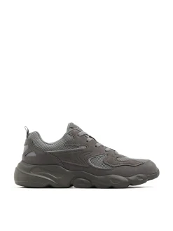 Szare sneakersy z odblaskowymi elementami