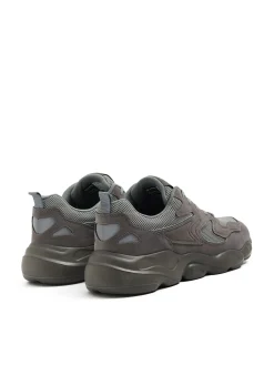 Szare sneakersy z odblaskowymi elementami