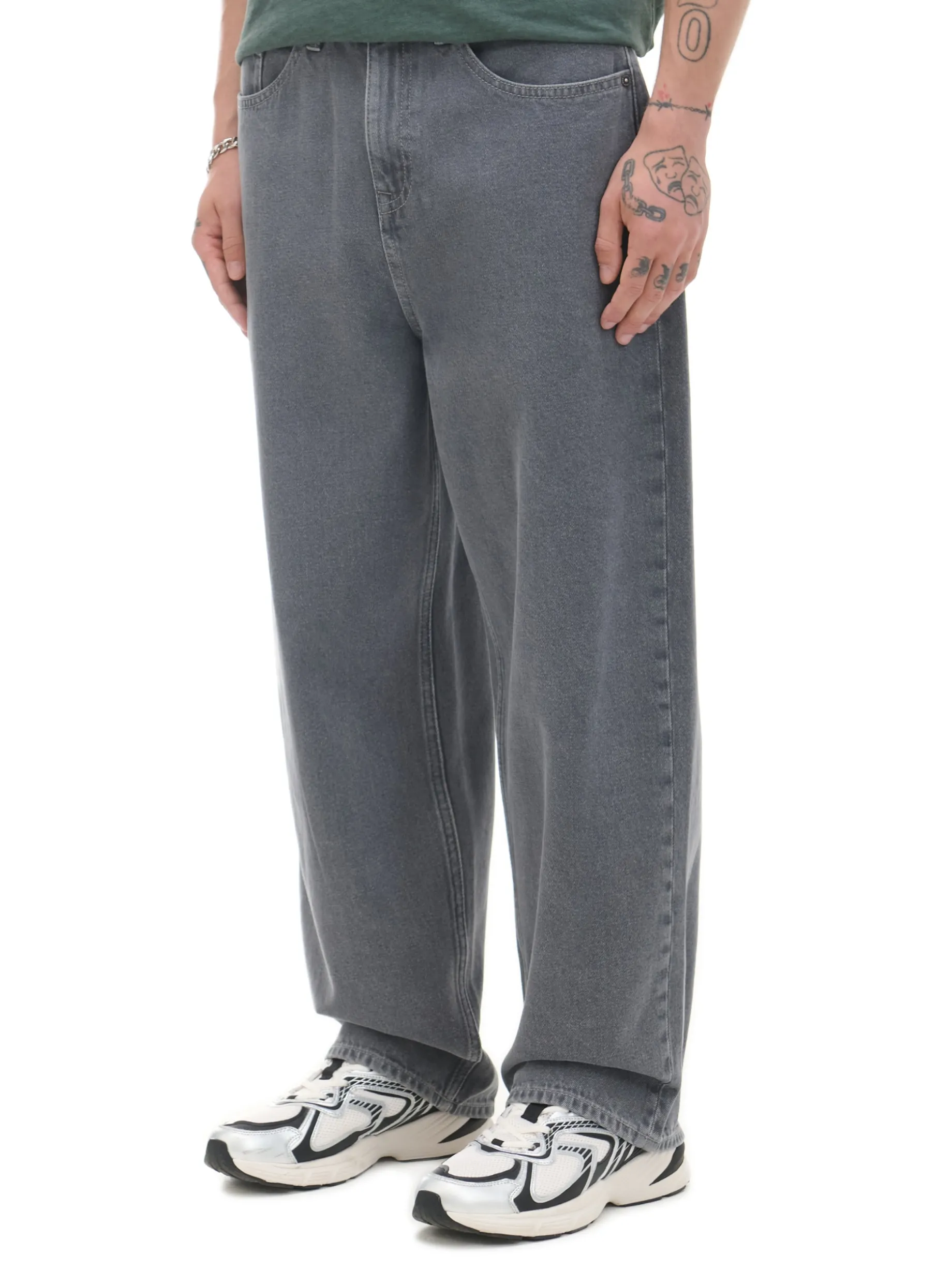 Szare super jeansy baggy
