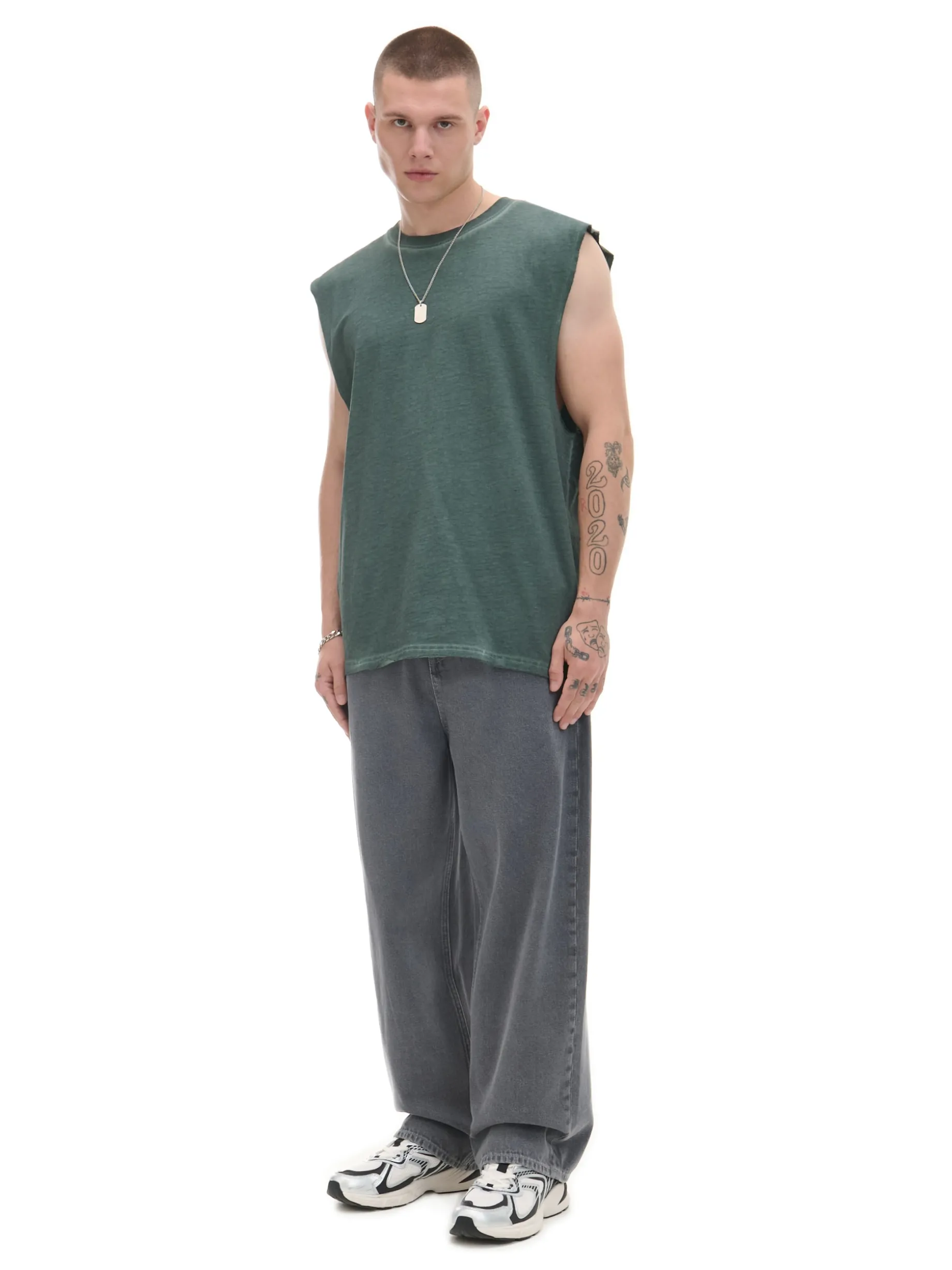 Szare super jeansy baggy