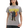 Szary T-shirt z nadrukiem Twenty One Pilots