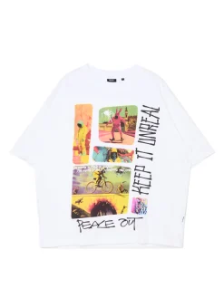 T-shirt oversize z nadrukiem