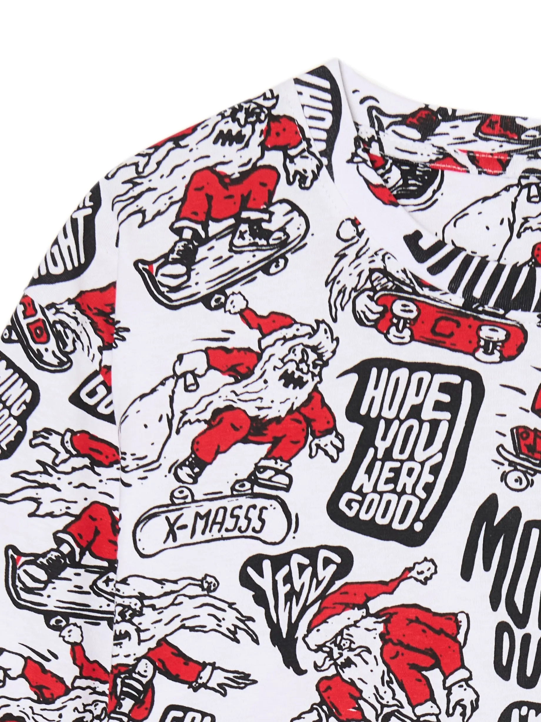 T-shirt z mikołajowymi skaterami