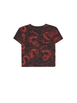 T-shirt z motywem smoków all over