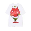 Świąteczny biały T-shirt z Grinchem
