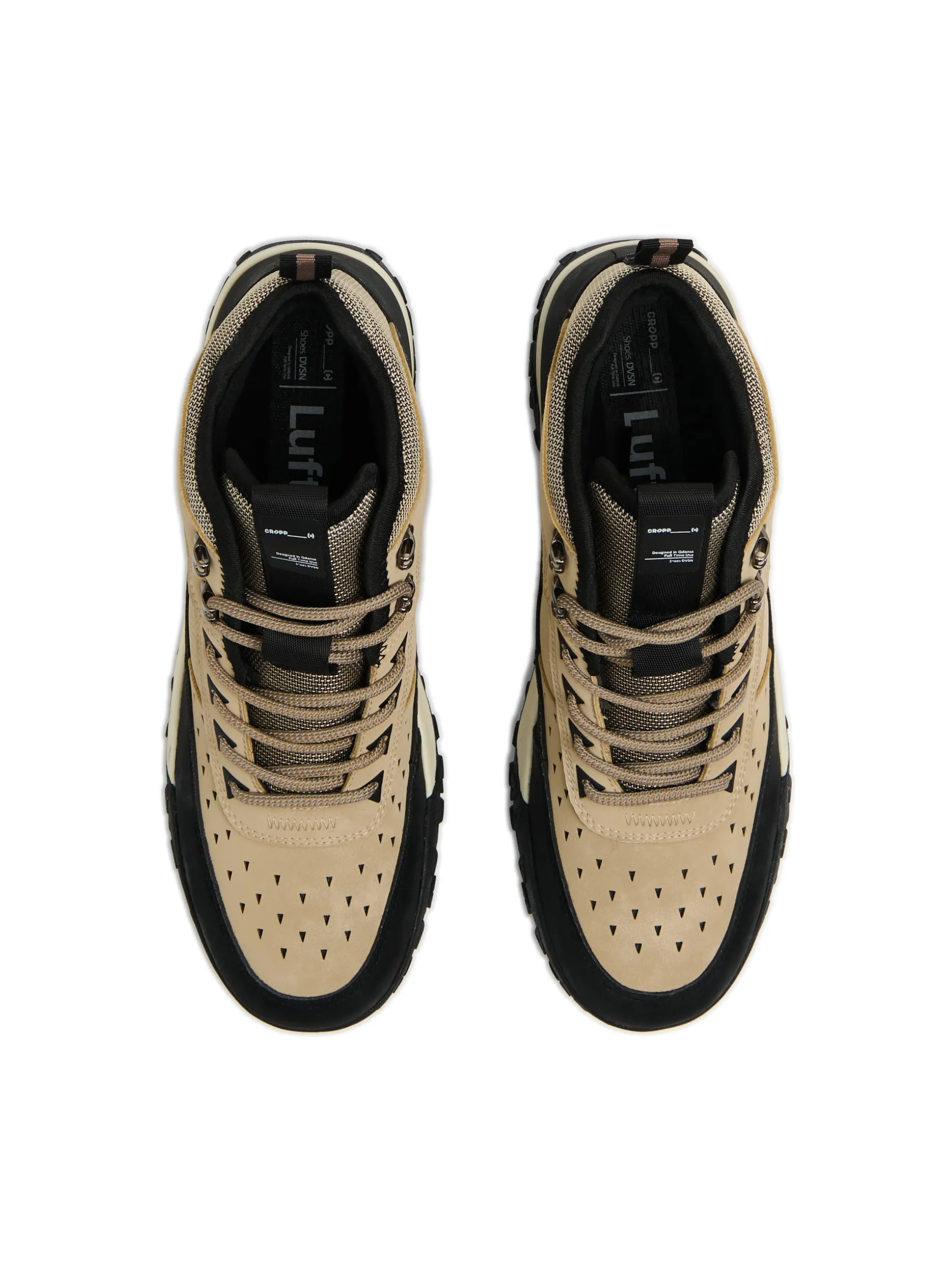 Wysokie beżowe sneakersy