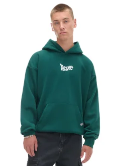 Zielona bluza hoodie z nadrukiem